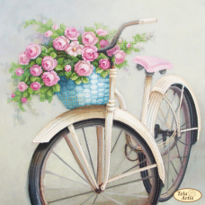 Схема вишивки бісером на атласі Улюблений велосипед