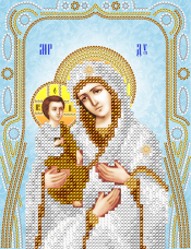 Схема для вышивки бисером Богородица Троеручица