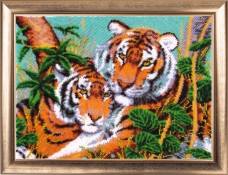 Набор для вышивки бисером Тигры в джунглях Баттерфляй (Butterfly) 607Б