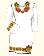 Заготовка женского платья для вышивки бисером  Biser-Art Сукня 6051 (льон)