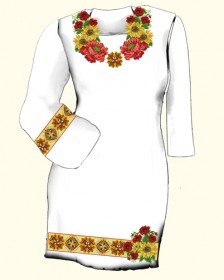Заготовка женского платья для вышивки бисером  Biser-Art Сукня 6051 (льон) - 825.00грн.