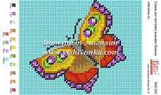 Схема для вышивки бисером на атласе Метелик -3 Вишиванка БА5-202-А
