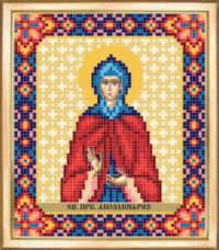 Схемы для вышивания бисером на авторской канве святая преподобная Аполлинария Чарiвна мить (Чаривна мить) СБИ-093