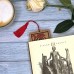 Набор для вышивки нитками на крафтовом картоне Wonderland Crafts Закладка - Новогодняя машинка WLZ-010