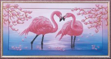 Набор для вышивки бисером Розовые фламинго Магия канвы Б-114 МК