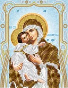 Схема для вышивки бисером Владимирская икона Божьей Матери