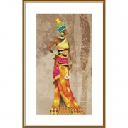 Набір для вишивки нитками на канві з фоновим зображенням Афріканська принцеса