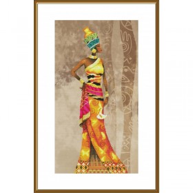 Набор для вышивки нитками на канве с фоновым изображением Африканская принцесса Новая Слобода (Нова слобода) СР6252 - 408.00грн.