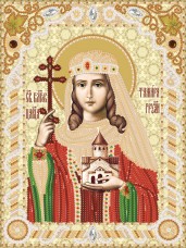 Схема вышивки бисером на атласе Маричка Св. Блгв. Царица Тамара Грузинская РИК-4249 Марiчка (Маричка) РИК-4249