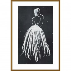 Набор для вышивки нитками на канве с фоновым изображением Дама в белом Новая Слобода (Нова слобода) СВ3233