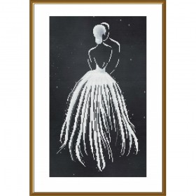 Набор для вышивки нитками на канве с фоновым изображением Дама в белом Новая Слобода (Нова слобода) СВ3233 - 342.00грн.