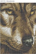 Схема для вышивки бисером на габардине Лунный волк