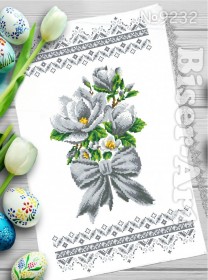 Схема вышивки бисером на габардине Бисер Арт  Рушник пасхальний РП-232 Biser-Art РП-232 - 167.00грн.