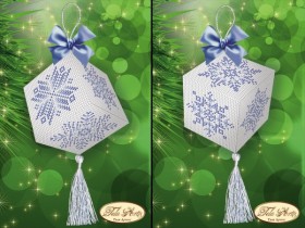 Підвіска - кубик для вишивки бісером Кришталеві сніжинки Tela Artis (Тэла Артис) В-018 - 75.00грн.
