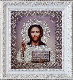 Набор для вышивки бисером Икона Христа Спасителя. Венчальная пара Картины бисером Р-209 - 671.00грн.