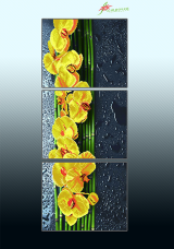 Схема для вышивки бисером на атласе Жёлтый каскад (триптих) А-строчка АР3-016