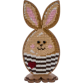 Набор для вышивки по дереву Пасхальный кролик в полосатом Волшебная страна FLK-326 - 250.00грн.