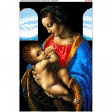 Схема вышивки бисером на габардине Мадонна з немовлям Biser-Art 40х60-3005