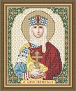 Схема вышивки бисером на габардине Св. Благоверная Княгиня Ольга