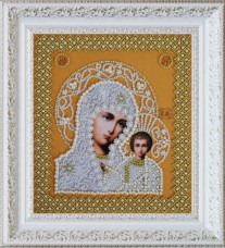 Набор для вышивки бисером Казанская Икона Божьей Матери (золото) Картины бисером Р-206