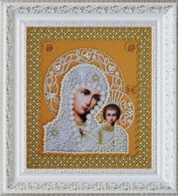 Набор для вышивки бисером Казанская Икона Божьей Матери (золото) Картины бисером Р-206 - 811.00грн.