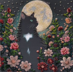 Набір для вишивки бісером на холсті Абрис Арт Не спиться АМВ-136