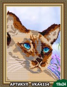 Рисунок на ткани для вышивки бисером Сиамский кот