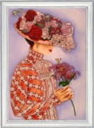 Набор для вышивки бисером Дама с лилиями