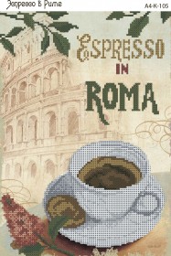 Схема для вышивки бисером на габардине Эспрессо в Риме