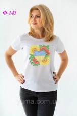 Женская футболка для вышивки бисером Маки и подсолнухи Юма Ф143