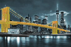 Схема для вышивки бисером на атласе Бруклинский мост (жёлтый) А-строчка АХ2-036