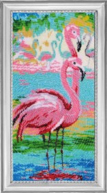 Набор для вышивки бисером Вечерние фламинго