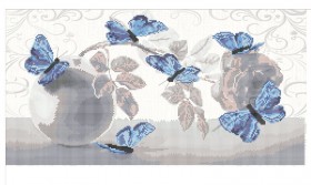 Схема вышивки бисером на габардине Метелики на розі Эдельвейс С-202 - 167.00грн.
