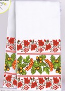 Схема вышивки бисером на габардине Рушник 