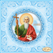 Схема вышивки бисером на атласе Святой апостол Андрей Первозванный