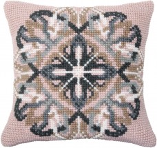 Набор для вышивки подушки крестиком Розовый орнамент Чарiвна мить (Чаривна мить) РТ-183