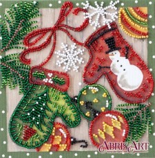 Набор-мини для вышивки бисером на натуральном художественном холсте Праздничные мелочи Абрис Арт AM-201