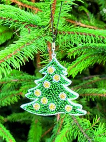Набір для виготовлення новорічної іграшки Butterfly Ялинка М305