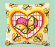 Набор для вышивки подушки крестиком Бабочки