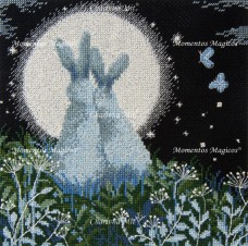 Набор для вышивки крестом Лунные зайцы Чарiвна мить (Чаривна мить) М-458