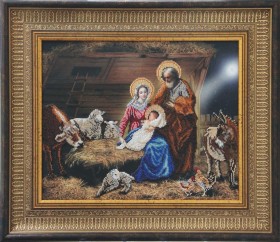 Схема вышивки бисером на ткани Рождество Христово  Краса и творчiсть Р-80911 - 186.00грн.