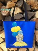 Сумка для вишивки бісером Жовто-блакитні кульки 