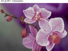 Схема для вышивки бисером на габардине Орхидеи Акорнс А5-Д-091