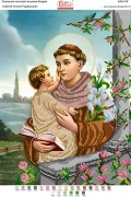 Схема вышивки бисером на габардине Святой Антоний