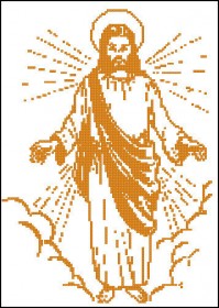 Схема вышивки бисером на габардине Иисус Эдельвейс С-150 - 123.00грн.