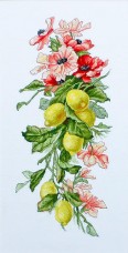 Набор для вышивки крестом Цветы и лимон Luca-S В210