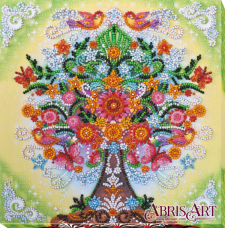 Набор-миди для вышивки бисером на натуральном художественном холсте Сказочное дерево Абрис Арт AMB-042