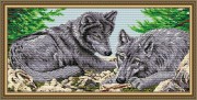 Набор для выкладки алмазной мозаикой Волки