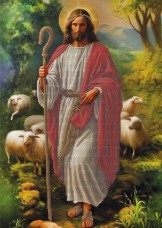 Схема для вишивки бісером Ісус-пастух А3-К-1608 — купити у vishivkabiserom