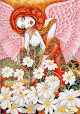Схема вышивки бисером на атласе Фея цветов - 2 Tela Artis (Тэла Артис) ТА-344